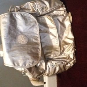 Kipling silver backpack